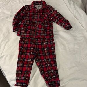 Little Me Red and Black Plaid Kids Pajama Set